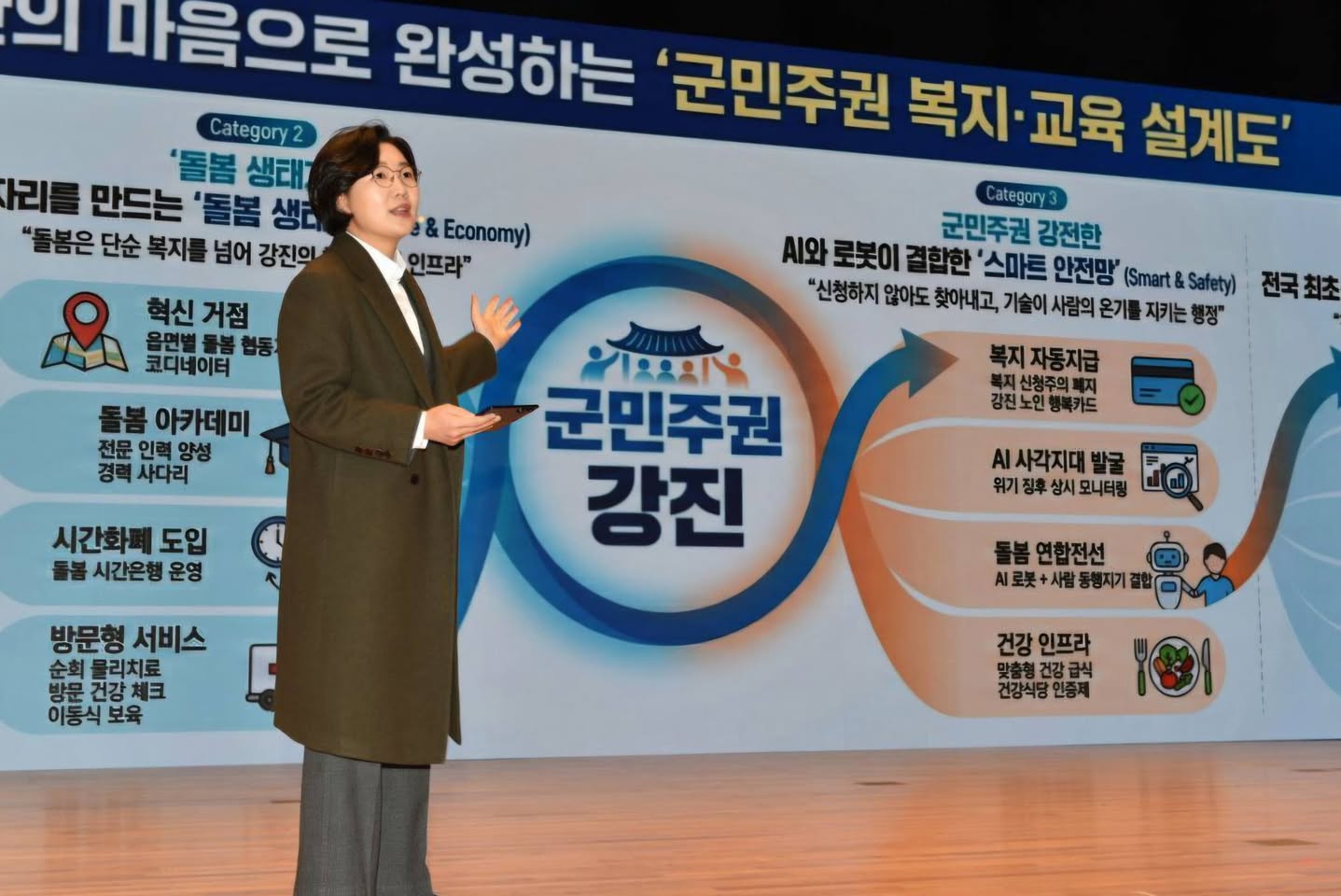 군민과 함께한 사진