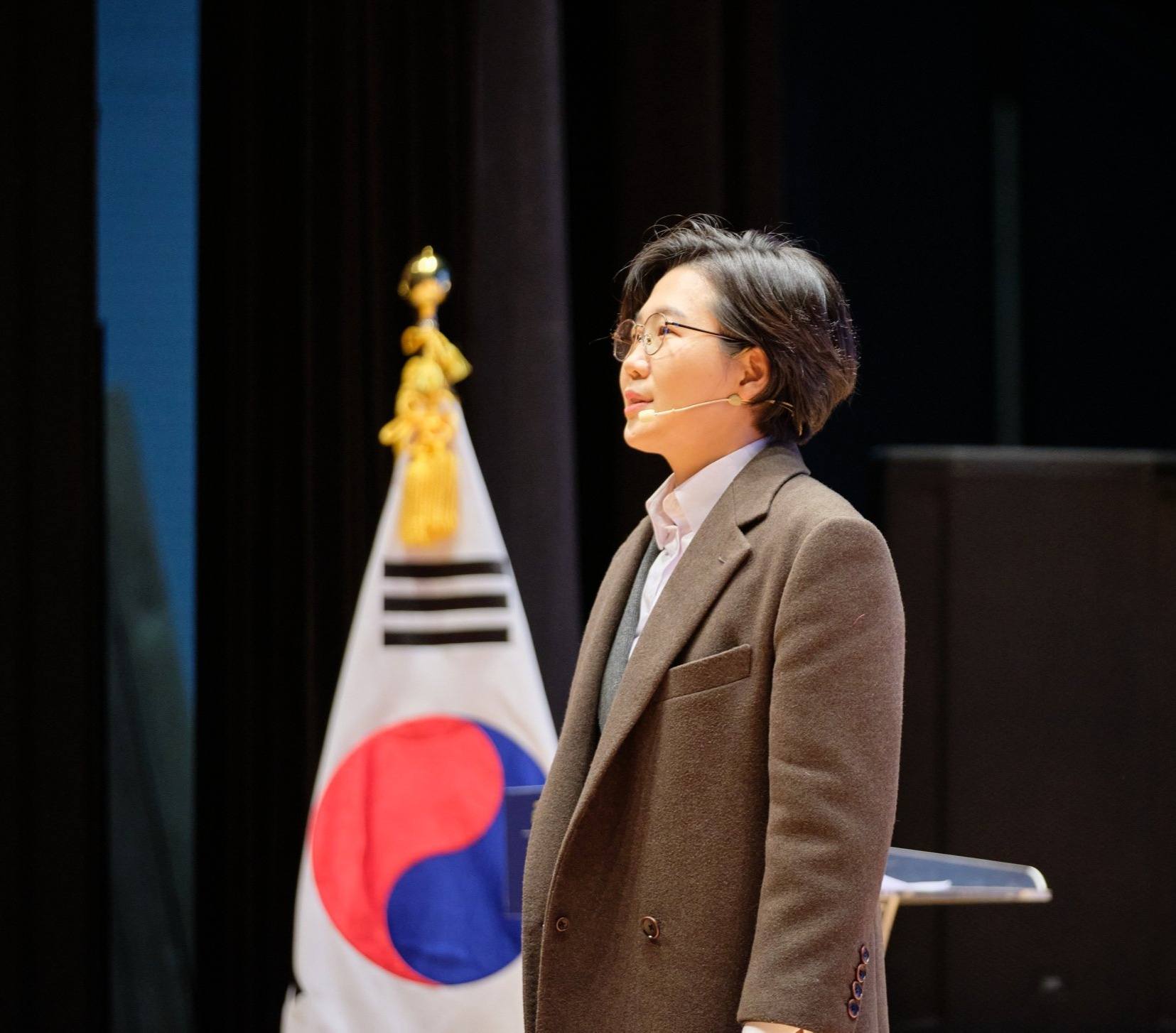 군민과 함께한 사진