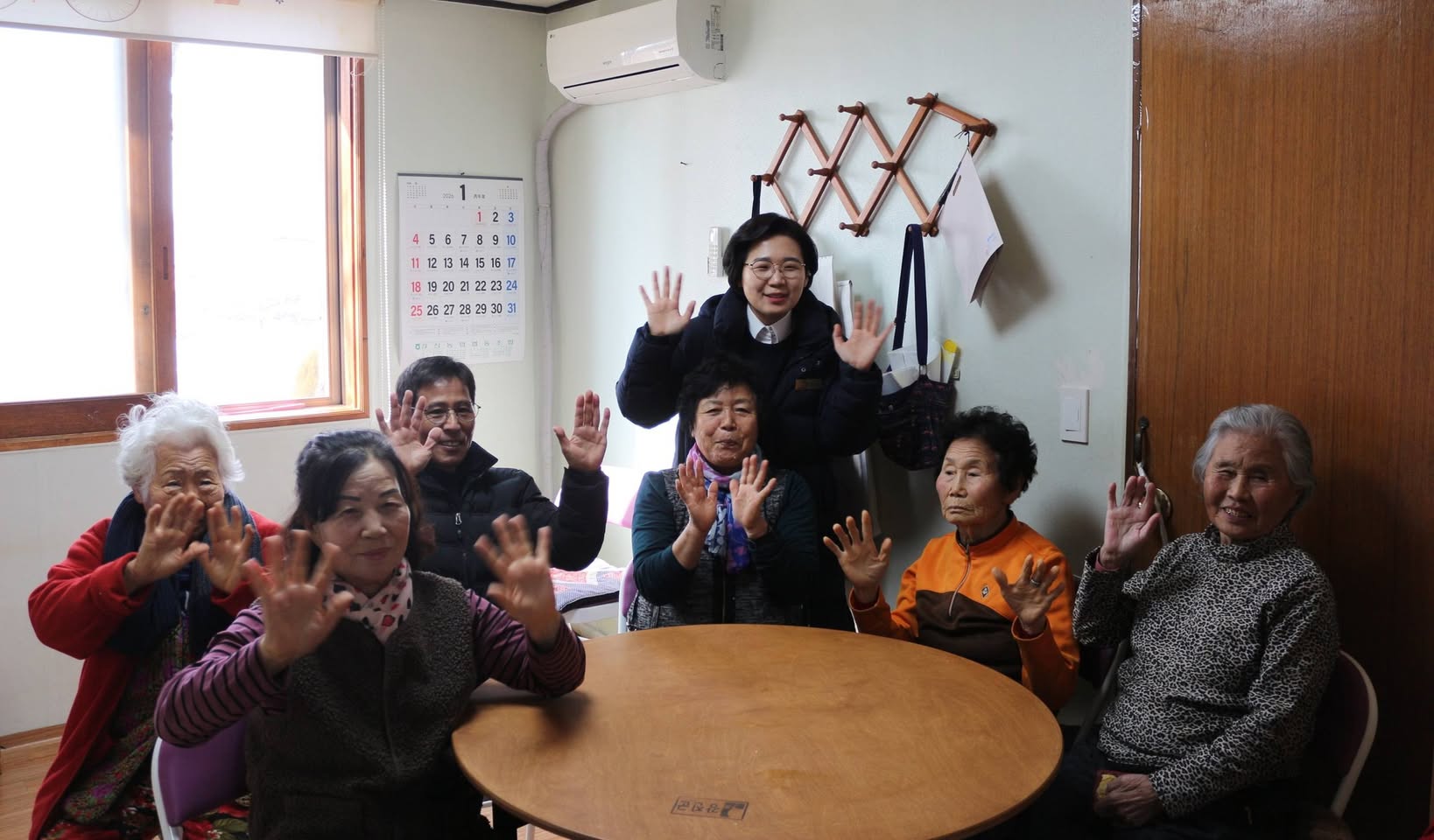군민과 함께한 사진