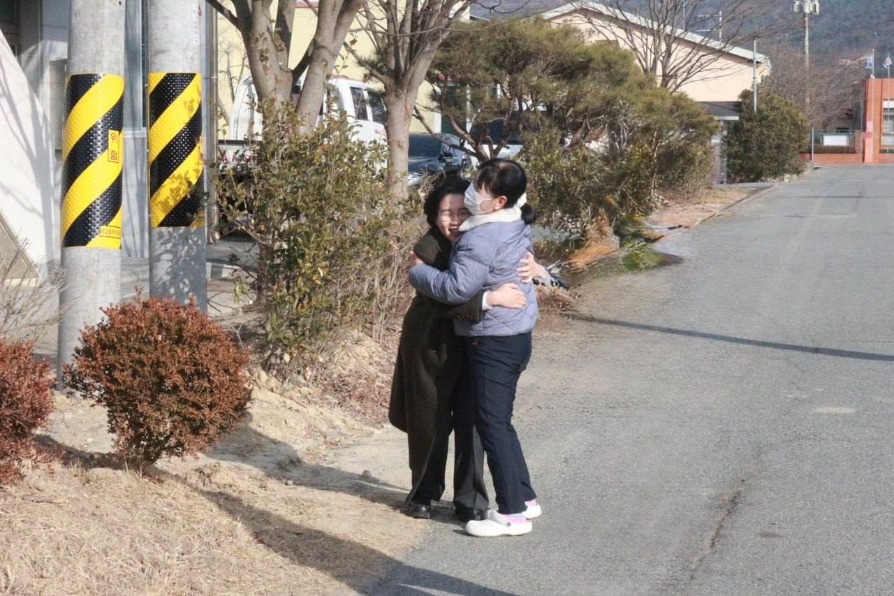 군민과 함께한 사진